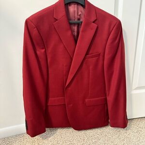 Bar III Red Sport Coat with Tailored Cut